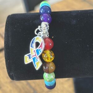 Autism Puzzle Ribbon Bracelet #7,#10